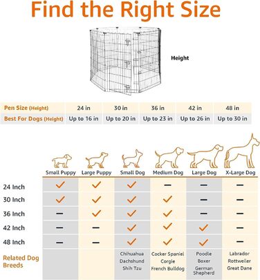 Amazon Basics Collapsible Dog Playpen - Metal, 152.4 x 152.4 x 107cm - Black