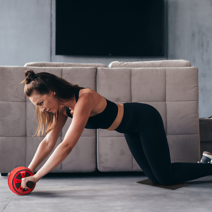 Relaxdays Abdominal Roller with Knee Pad