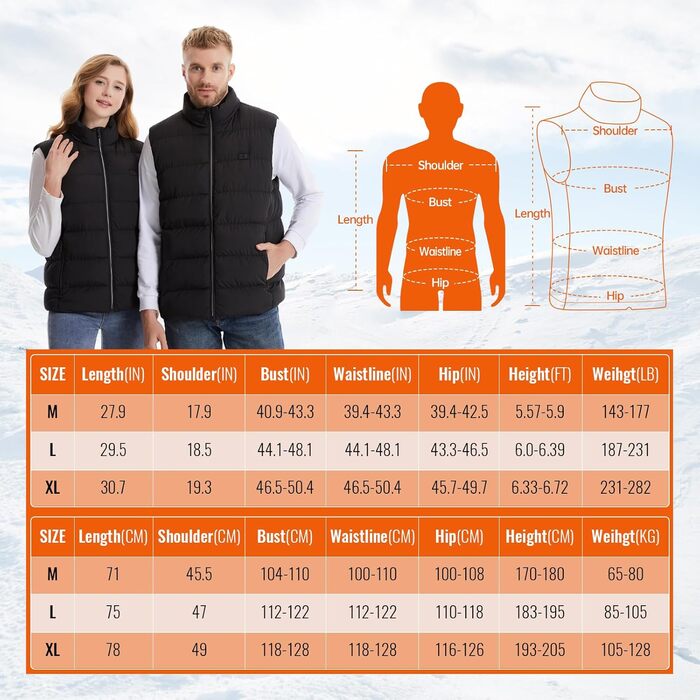 Електрична гріюча жилетка Avarmora для чоловіків та жінок, 13 зон нагріву, 3 температурні режими, флісова жилетка для активного відпочинку, катання на лижах, мотоциклі, риболовлі, чорний колір