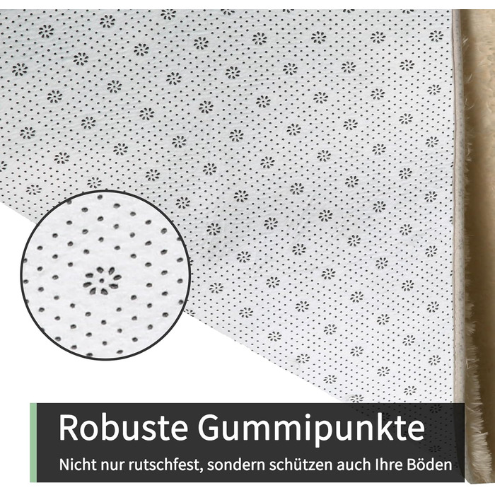 Килим Treeboy Hochflor, сірий, 80x160 см, для вітальні та спальні, антиковзаючий, м'який, плюшевий, машинного виробництва