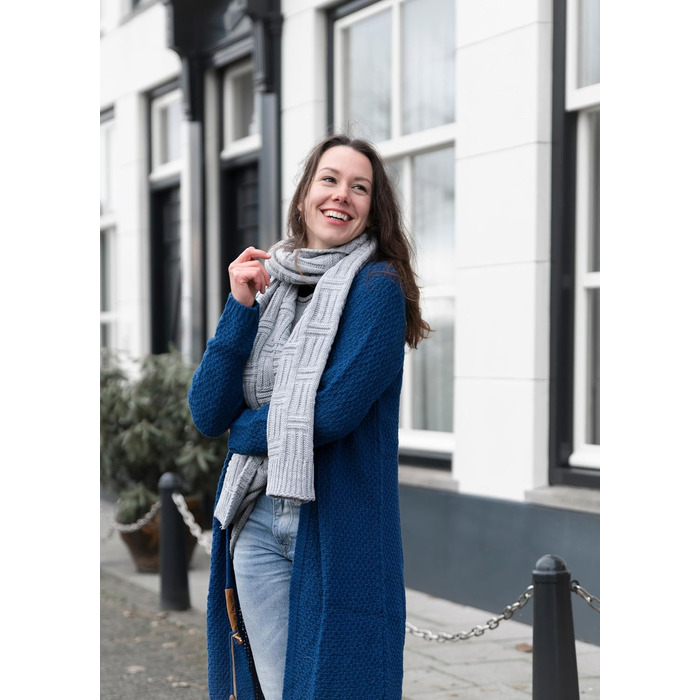 В'язана жилетка KNIT FACTORY Luna Lange - жіноча жилетка з вовни, великий в'яз, Marron (36-38)