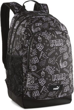 Спортивний рюкзак Puma Academy для унісекс, чорний з графічним принтом Puma Black-b&w Graphic AOP