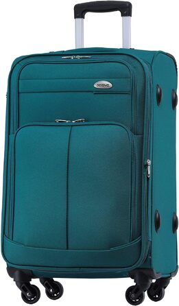 Чемодан тканинний BEIBYE, комплект валіз, ручна поклажа 54см, з кодовим замком (бордовий, бірюзовий)