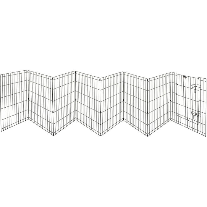 Клітка-вольєр для собак Petmaker – металева розкладна клітка з 8 панелей 61x76,2 см для собак, котів та дрібних тварин, з дверцятами