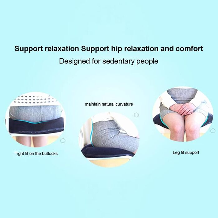 Portable Foam Orthopedic Hemorrhoid Seat Cushion, Ergonomic Seat Cushion for Hemorrhoids and Prostate, Pain-Relieving, Toilet Seat Cushion Massage Cushion (Male)
