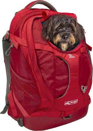 Рюкзак для собак Kurgo G-Train, червоний, 33x53x25 см, з відділенням для тварин