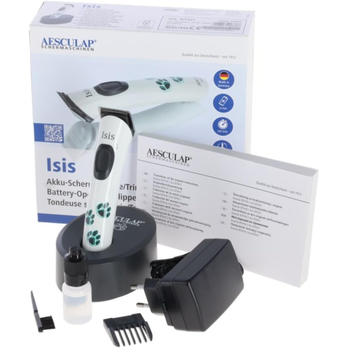 Триммер для собак Agrarzone Isis: безшумний, легкий, з запасним лезом для точного догляду за лапами