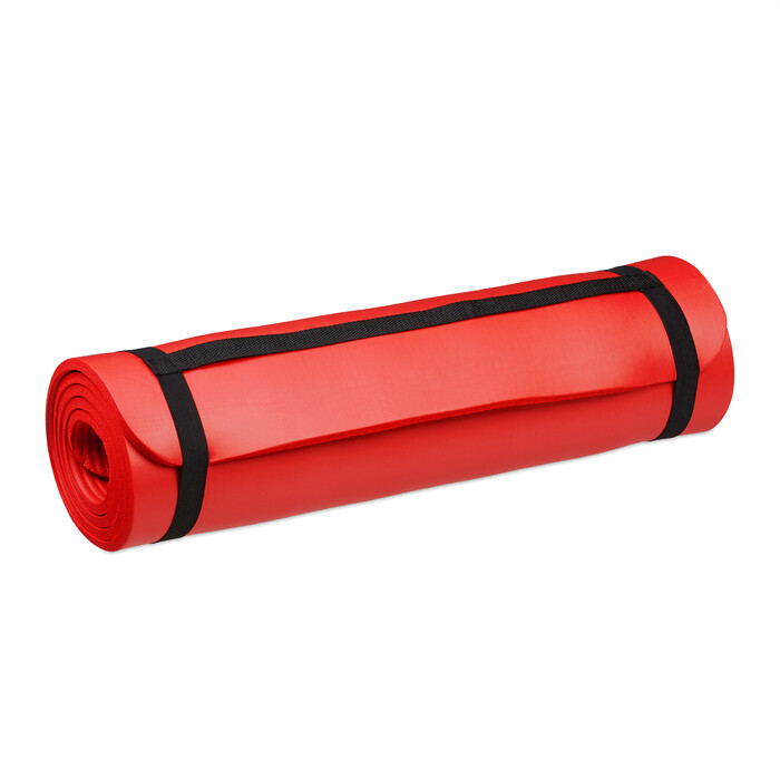 Relaxdays Yoga Mat, 1 cm thick, solid color