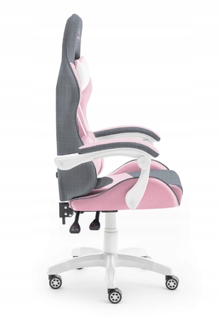 Ігрове крісло HELL'S CHAIR Rainbow Pink-Gray, тканина
