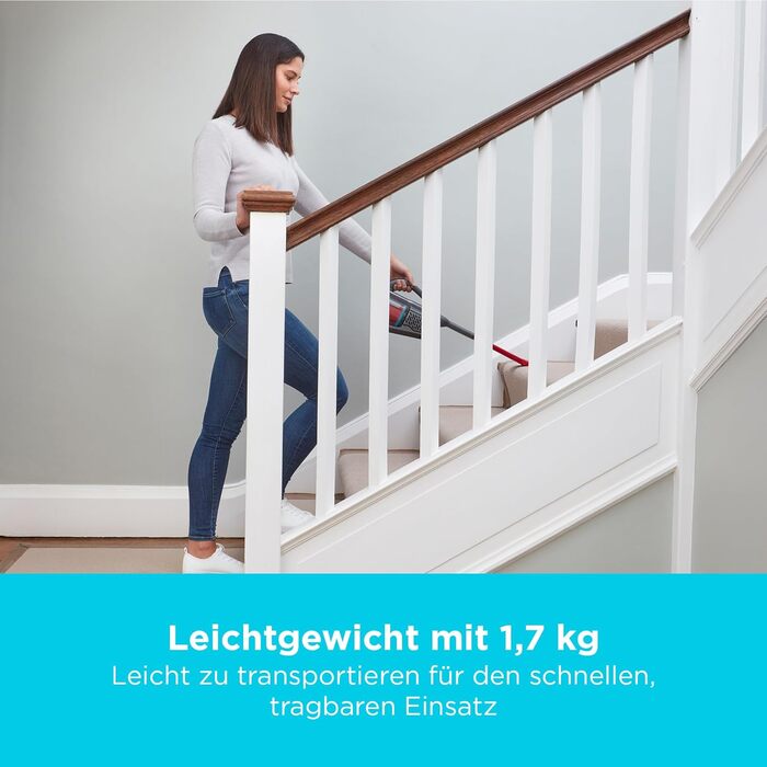 Акумуляторний пилосос ручний BLACK+DECKER BHHV315B-QW Lithium Dustbuster з циклонною технологією та насадкою для щілин, білий/синій