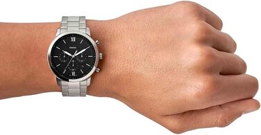 Годинник чоловічий Fossil Neutra Chronograph, сріблястий браслет, кварцовий механізм