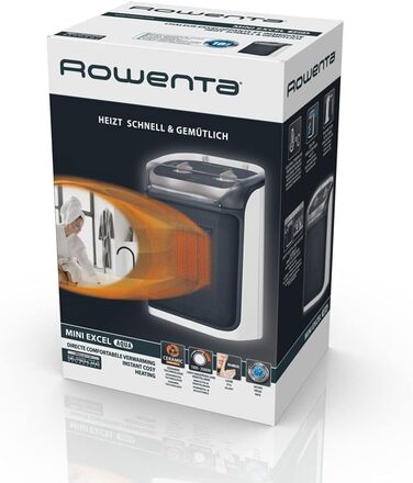 Електричний обігрівач Rowenta Instant Comfort Aqua SO6510F2: тихий, 1200-2400W, 2 режими, для ванної кімнати, сірий
