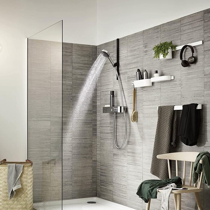 Душова лійка Hansgrohe Pulsify Select S з вибором струменів, ручна насадка, 3 струмені (Relaxation Version), діаметр 105 мм, захист від накипу, хром, 24110000