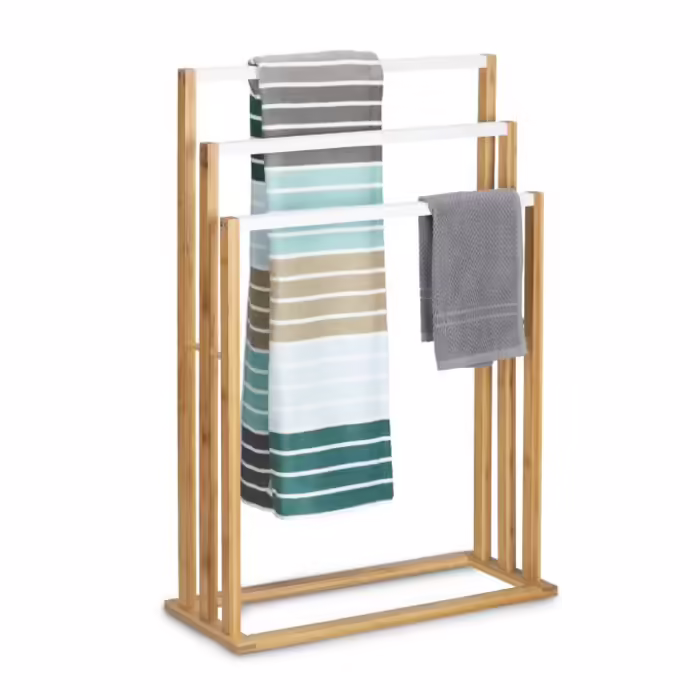 Relaxdays Bamboo Towel Rack 3-Tier