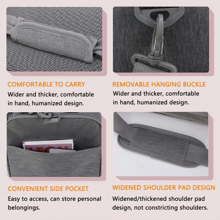 Транспортна сумка для кота/собаки велика, портативна, складана, дихаюча, для подорожей, чорна