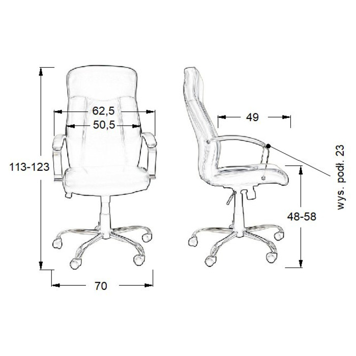 Офісне крісло обертове Stema ZN-9152, чорне, 70x123x70 см