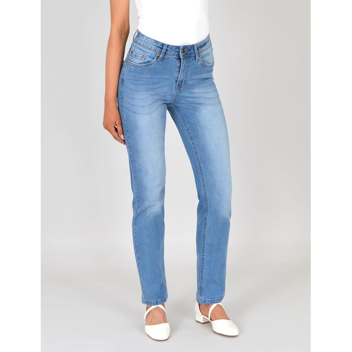 Джинси ESRA жіночі прямі з високою талією, еластичні, модель J735 (розмір 34)