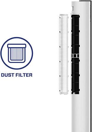 Вентилятор вежний Smart Clean Air Optima CA-407 Luxus з іонізацією та фільтром від пилу - до 500 м³/год, управління зі смартфона