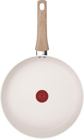 Набір посуду Tefal Cera Bright On 7 предметів: сковороди 20/24/28 см, каструля 16 см, каструля 24 см + кришки. Керамічне антипригарне покриття, алюмінієвий корпус (перероблений), індикатор нагріву Thermo Signal, для всіх типів плит, Бежево-сріблястий