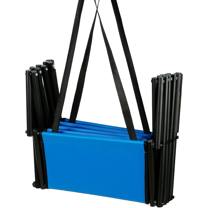 Зручна рампа для собак у машину, велика та маленька, складана, чорна/синя (139x45x76 см)