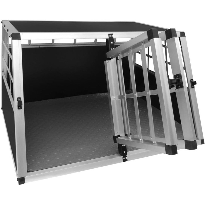 Транспортна переноска для собак та котів, алюмінієва, з подвійним відсіком - переноска для автомобіля