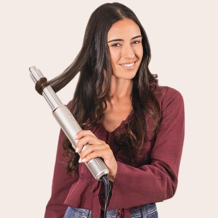 Ufesa Haarstyler Pro Glam Twist 7-в-1: цифровий безщітковий мотор, Coanda-система, керамічне покриття, іонізація, професійні насадки, рожевий