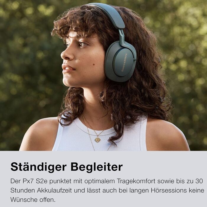 Навушники Bowers & Wilkins Px7 S2e з активним шумозаглушенням, бездротові, aptX™ Adaptive, швидка зарядка, 30 годин роботи, 6 мікрофонів - Океанський блакитний