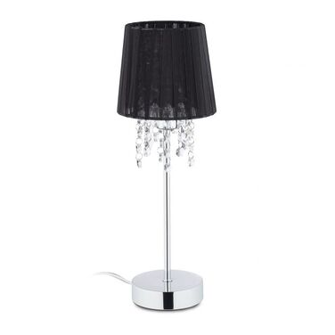Relaxdays Crystal Table Lamp with Organza Shade