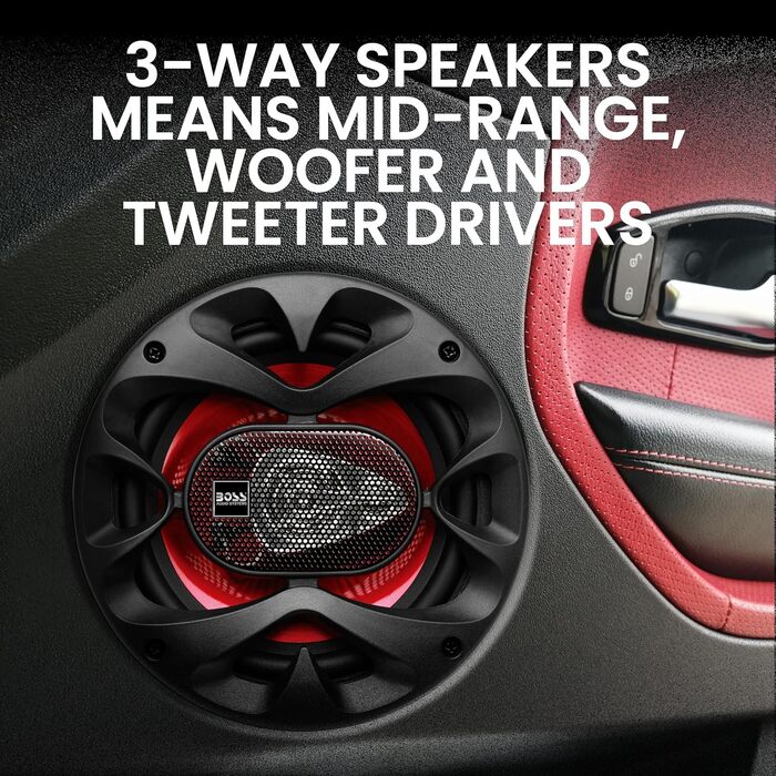 Автомобільна акустика Boss Audio Chaos Series, 3-смугові, 16,5 см (6,5 дюйма), одна колонка