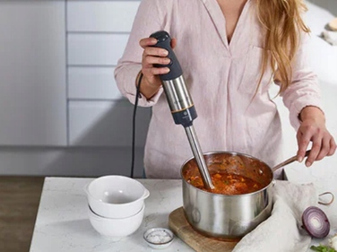 Занурювальний блендер Kenwood HBM 60.007GY Blend, 1000 Вт, сріблястий/сірий