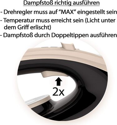 Праска-парогенератор Tristan Auron Elite 8, 2400 Вт, 400 г/хв, 1,8 л, автоматичне вимкнення, чорний