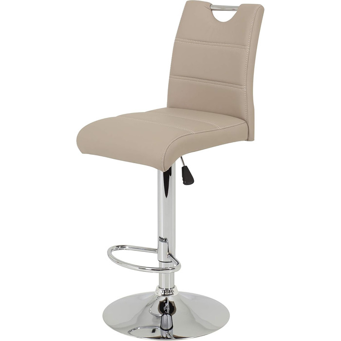 Hela Bar Stools - Miranda Bistro Stools, Faux Leather with Trumpet Base, Adjustable Height, 360° Swivel, 60-82cm (Cappuccino, 2-Pack)