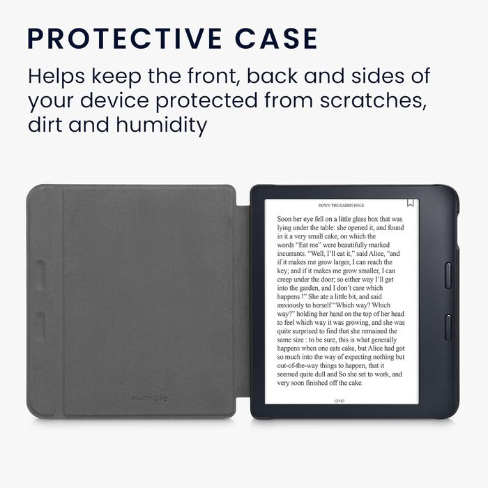 Чохол-книжка kwmobile для Kobo Libra 2 - Чохол для eReader, Магнолії Рожево-Білий, Пастельний Рожевий