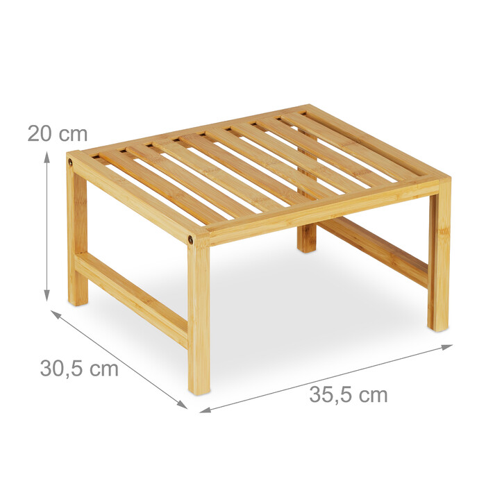 Relaxdays Bamboo Shelf Insert, 2-Piece Set