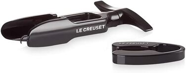 Le Creuset Classic Tabletop Corkscrew with Bottle Opener Gift Set, GS 100, Plastic, Gloss Black, 49800001400000