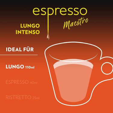 Кава в капсулах Lavazza Espresso Maestro Lungo Intenso для Nespresso Original, 100 шт, нотки какао та карамелі, інтенсивність 8/13