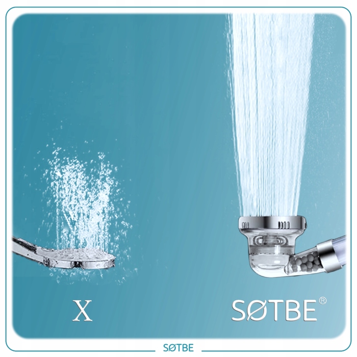 Душова лійка з фільтром для економії води SOTBE