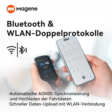 Велокомп'ютер Magene C506SE GPS з кольоровим дисплеєм 2,4'', водонепроникний, WiFi та Bluetooth, навігація, налаштовувані дані, 11 мов