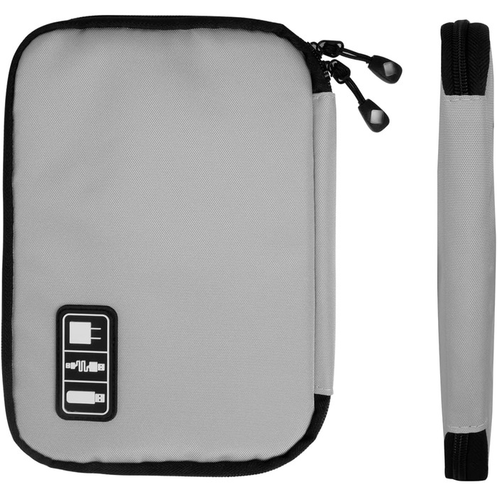 Організатор для кабелів та аксесуарів для подорожей: жорсткі диски, зарядні пристрої, SD-карти. Beige & Kabelbinder, Klein