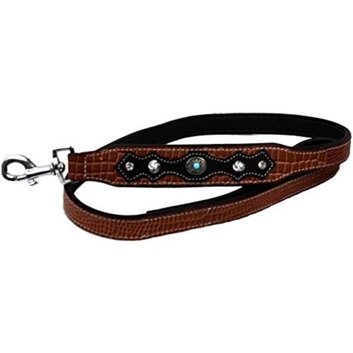 MICHUR Lakota Dog Lead, Leather, Flat Lead, Leather Lead Dog, MATCHES Lakota Collar, Brown, Leather Size (approx.) 150x2.5cm