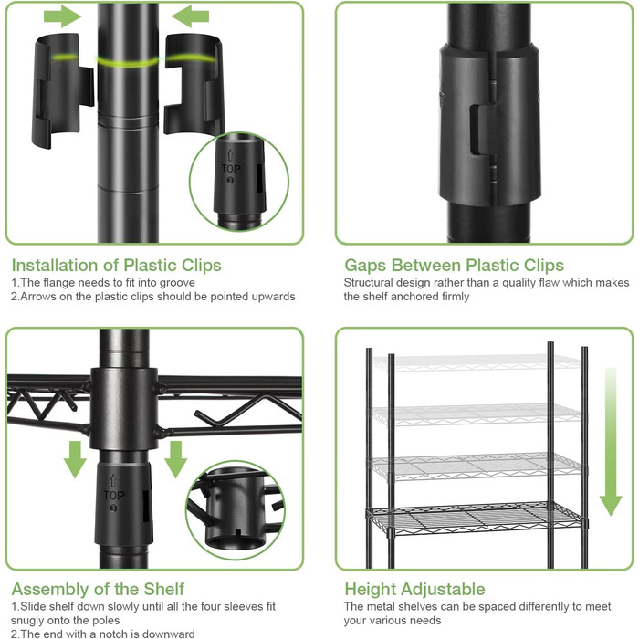 Вішалка для одягу на коліщатках металева з 3 штангами та полицею, чорна (41x81x210 см)