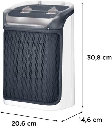 Електричний обігрівач Rowenta Instant Comfort Aqua SO6510F2: тихий, 1200-2400W, 2 режими, для ванної кімнати, сірий