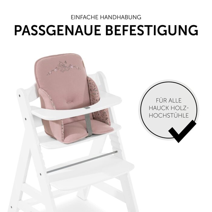 Подушка-вкладиш Hauck Alpha Cosy для стільчика Alpha+, Beta+, Arketa, високою спинкою, Disney Bambi Rose, для дітей 6-36 міс.