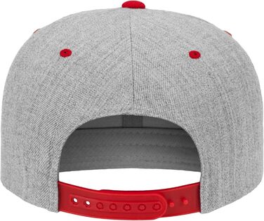 Кепка бейсболка Flexfit Unisex Classic Snapback двоколірна універсального розміру heather/Red