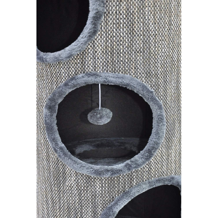 Котячий будиночок-кігтеточка Nanook для великих котів XXL, сірий, 105 см, з печерою