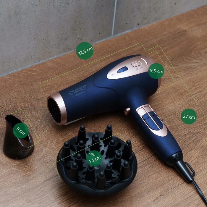 Фен для волосся Camry 2400 Вт з іонізацією та дифузором
