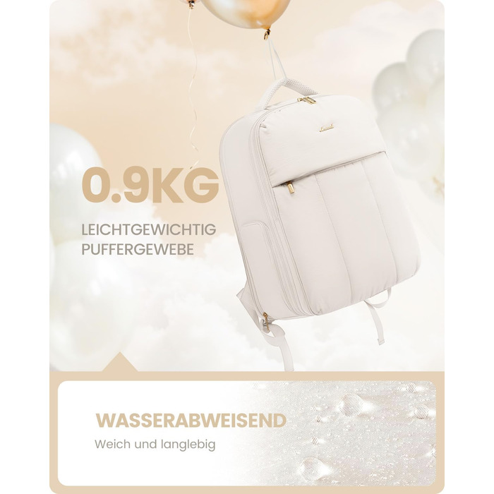 Рюкзак для ручної поклажі OVEVOOK для жінок, 40 л, для подорожей, з відділенням для взуття, для ноутбука 17 дюймів, водонепроникний, для бізнес-поїздок та вихідних (білий, L)