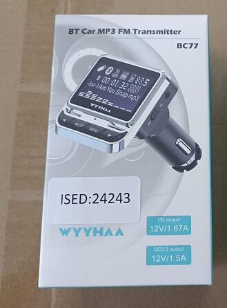 FM-трансмітер LEIDIMUS Bluetooth для авто, бездротова гарнітура, MP3-плеєр, USB-зарядка, з пультом дистанційного керування
