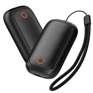 Електричні грілки для рук 2 шт. - акумуляторні, з магнітною застібкою, до 12 годин роботи, чорні - подарунок для жінок та чоловіків