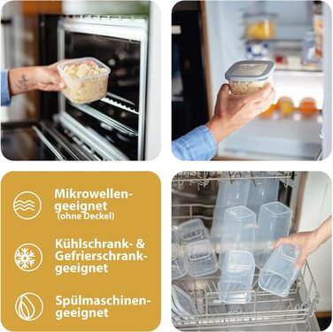 Набір контейнерів для зберігання продуктів [12 шт] Антрацит - Складні, економія місця для кухні, герметичні склянки для борошна, контейнери для їжі, Vorratsbehälter, коробочки для зберігання (Білий / Світло-сірий 6x 1000мл)